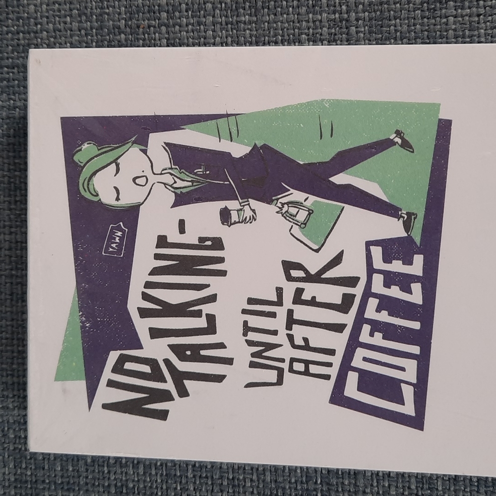 No Talking Until After My Coffee Paper To-Do List Pad Note Paper Funny Magnetic